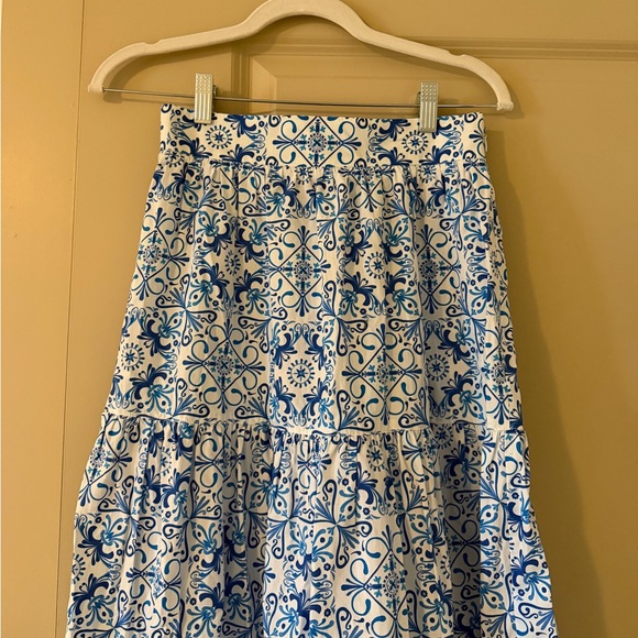 Hill House Camila Tiered Mosaic Skirt - Size S - Picture 3 of 7